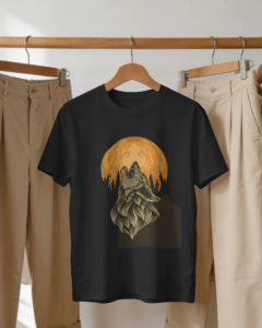 LOOM & LEGEND Men's Black Graphic Printed T-Shirt | Awesome Print | Regular Fit | Half Sleeve Round Neck
